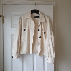 Zara Cream Corduroy Jacket